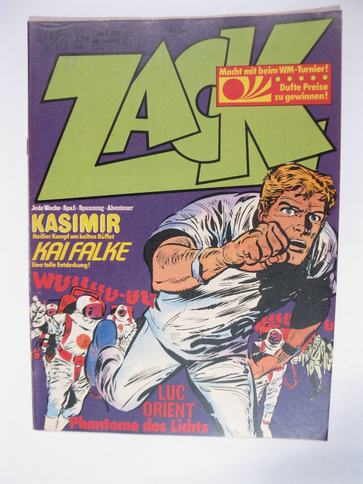 ZACK  Comic Nr. 74/27  Koralle Vlg. im Zustand (1/1-2). 78603 ZACK  Comic Nr. 74/27  Koralle Vlg. im Zustand (1/1-2). 78603