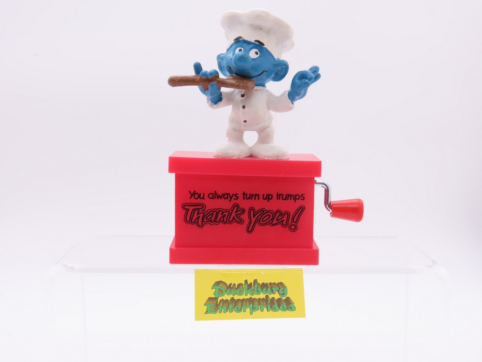 Spieluhr  Küchenchef Schlumpf  smurf musicbox  SCHLEICH schtroumpf 177921