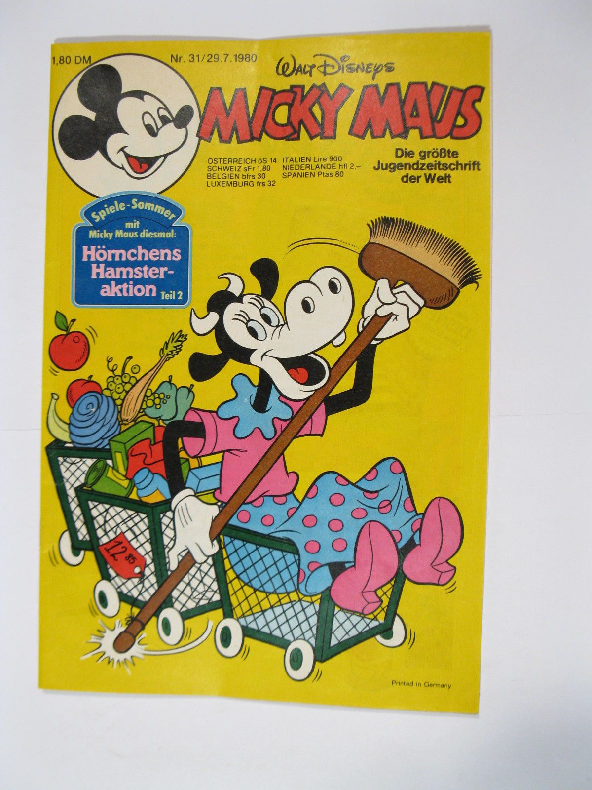 Micky Maus 1980/31 Originalheft vom 29.7.80 im Z (1-2). 77699 Micky Maus 1980/31 Originalheft vom 29.7.80 im Z (1-2). 77699
