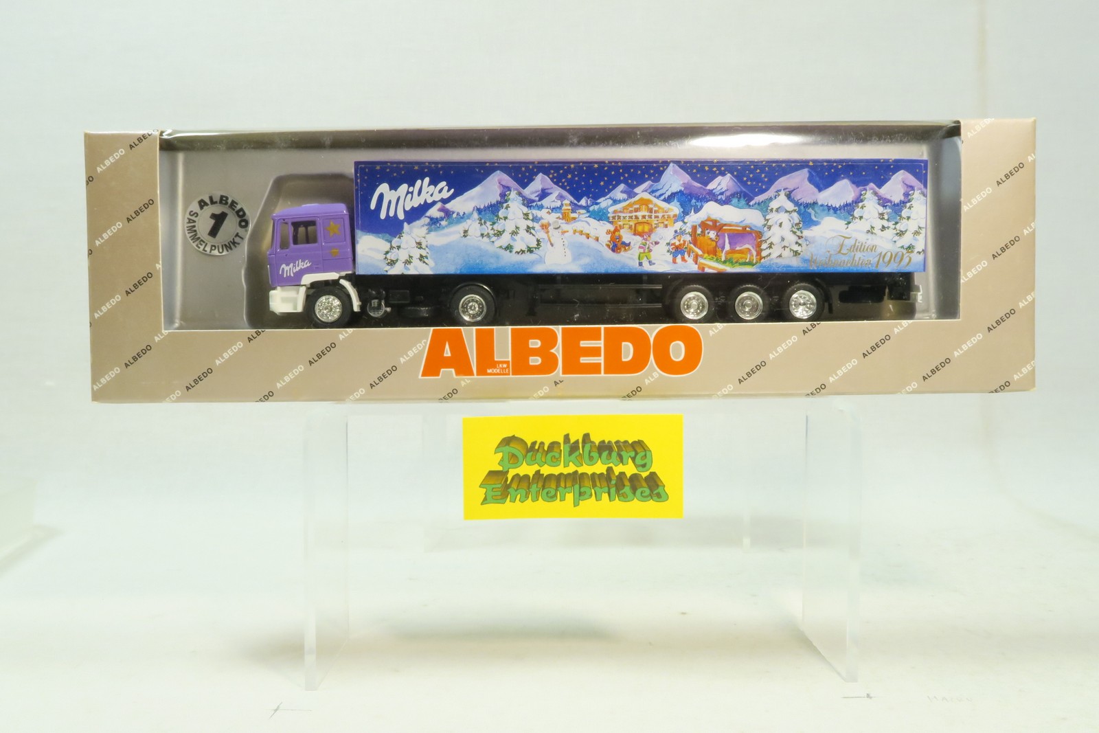 Albedo Herpa 1:87 LKW 800016 MAN Sattelzug Milka Weihnachten 1993 OVP 184999 Albedo Herpa 1:87 LKW 800016 MAN Sattelzug Milka Weihnachten 1993 OVP 184999