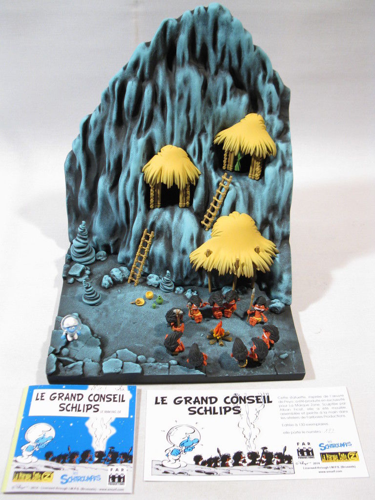 Kunstharz GROSSER RAT DER SCHLIPSE conseil schlips Schlumpf Fariboles smurf Kunstharz GROSSER RAT DER SCHLIPSE conseil schlips Schlumpf Fariboles smurf
