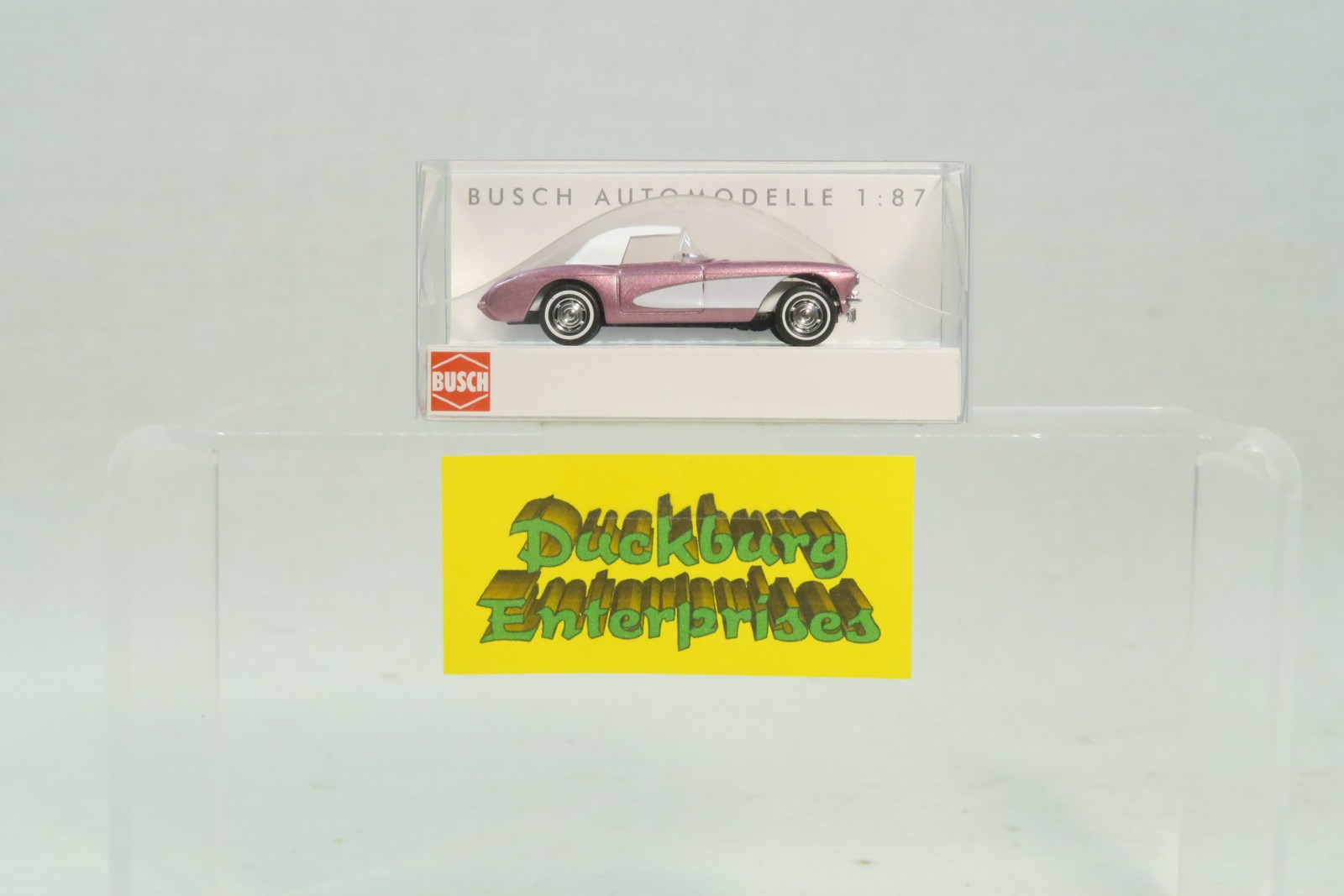Busch 1:87 PKW Chevrolet Corvette C1 Convertible 45408 pink metallic OVP 184829 Busch 1:87 PKW Chevrolet Corvette C1 Convertible 45408 pink metallic OVP 184829