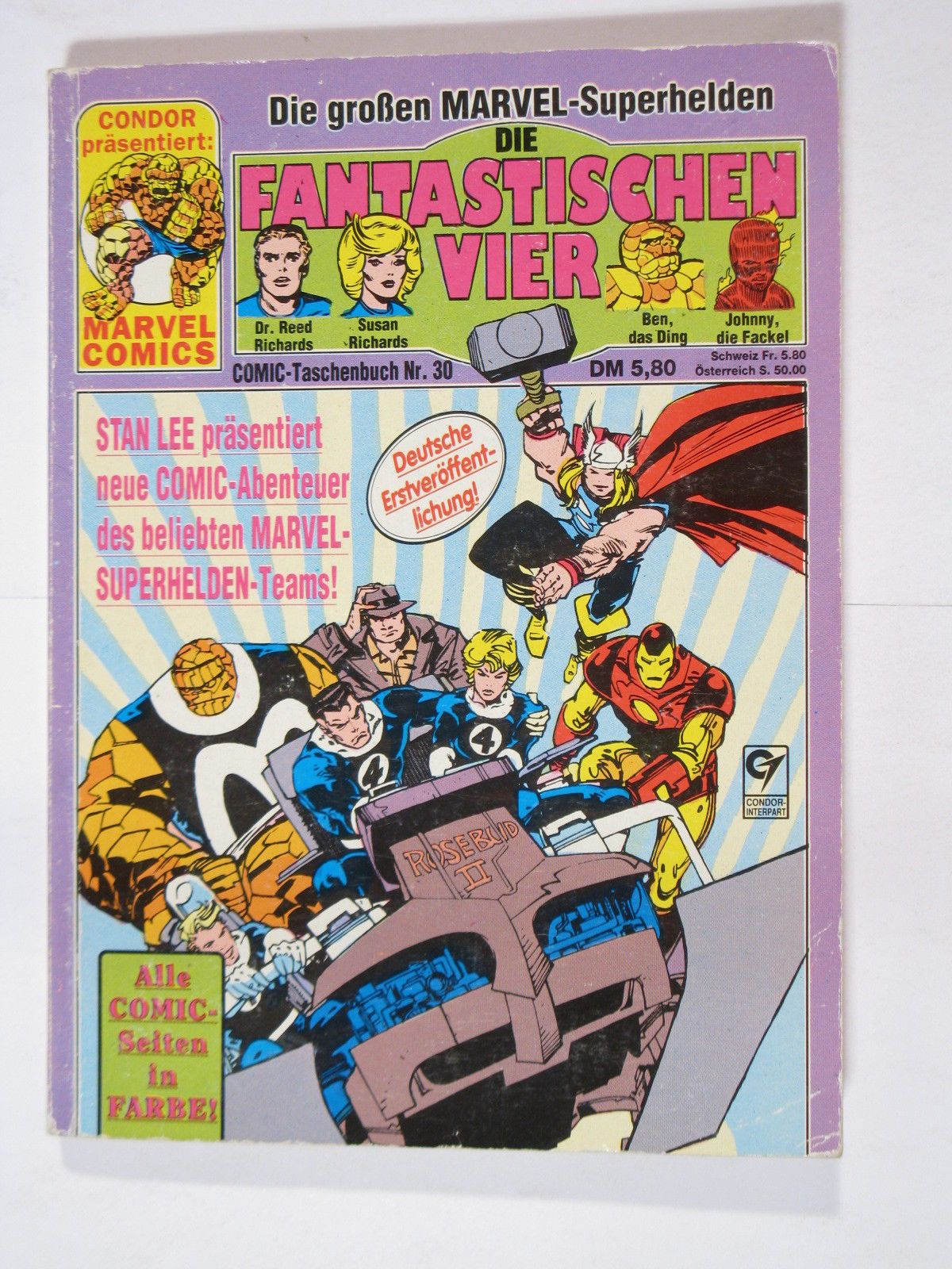Fantastischen Vier Nr. 30 Marvel Condor Taschenbuch im Z (1-2). 80565 Fantastischen Vier Nr. 30 Marvel Condor Taschenbuch im Z (1-2). 80565