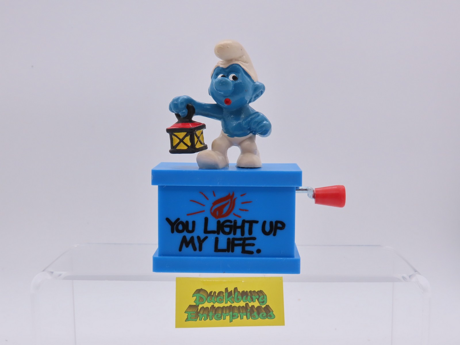 Spieluhr  Laternen Schlumpf  smurf musicbox  SCHLEICH schtroumpf 177909