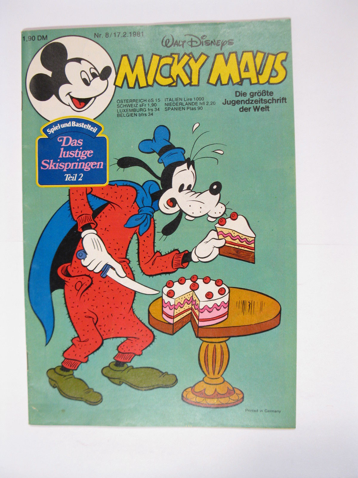 Micky Maus 1981/ 8 Originalheft vom 17.2.81 im Z (1-2). 77753 Micky Maus 1981/ 8 Originalheft vom 17.2.81 im Z (1-2). 77753