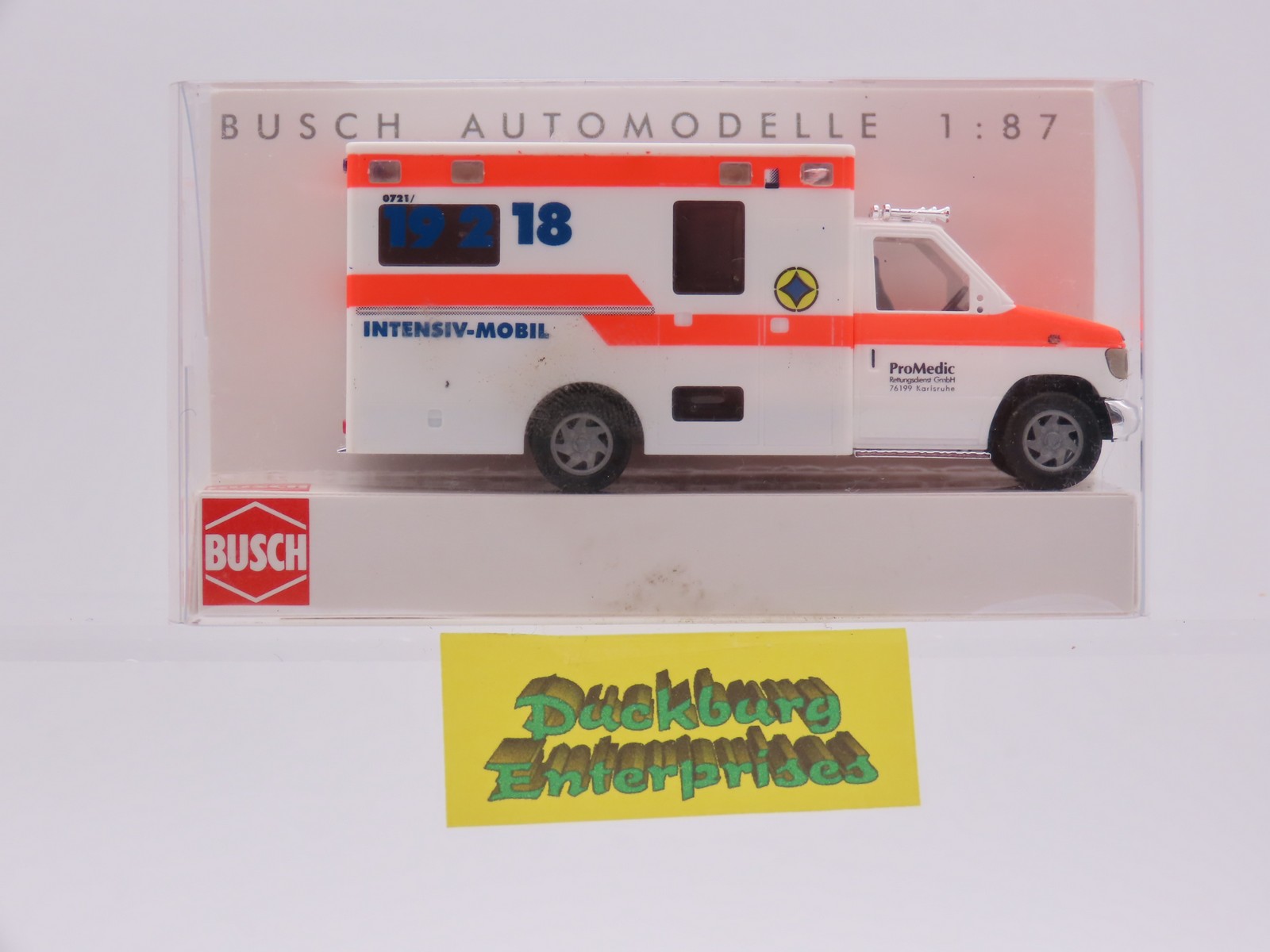 Busch 41815 Ford E 350 ProMedic Intensiv Mobil Karlsruhe weiß in OVP 1:87 187791 Busch 41815 Ford E 350 ProMedic Intensiv Mobil Karlsruhe weiß in OVP 1:87 187791