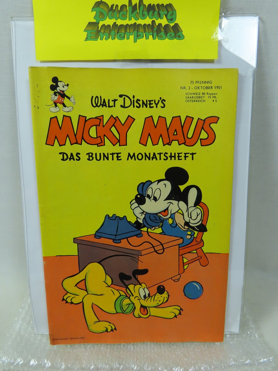 Micky Maus 1951/ 2 vom Oktober 1951 Ehapa im Zustand (1-2). 199018 Micky Maus 1951/ 2 vom Oktober 1951 Ehapa im Zustand (1-2). 199018