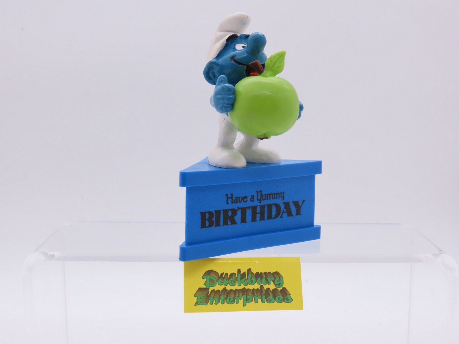 Dreieck Spruchsockel  Apfel Schlumpf  smurf podest base Schleich 177883