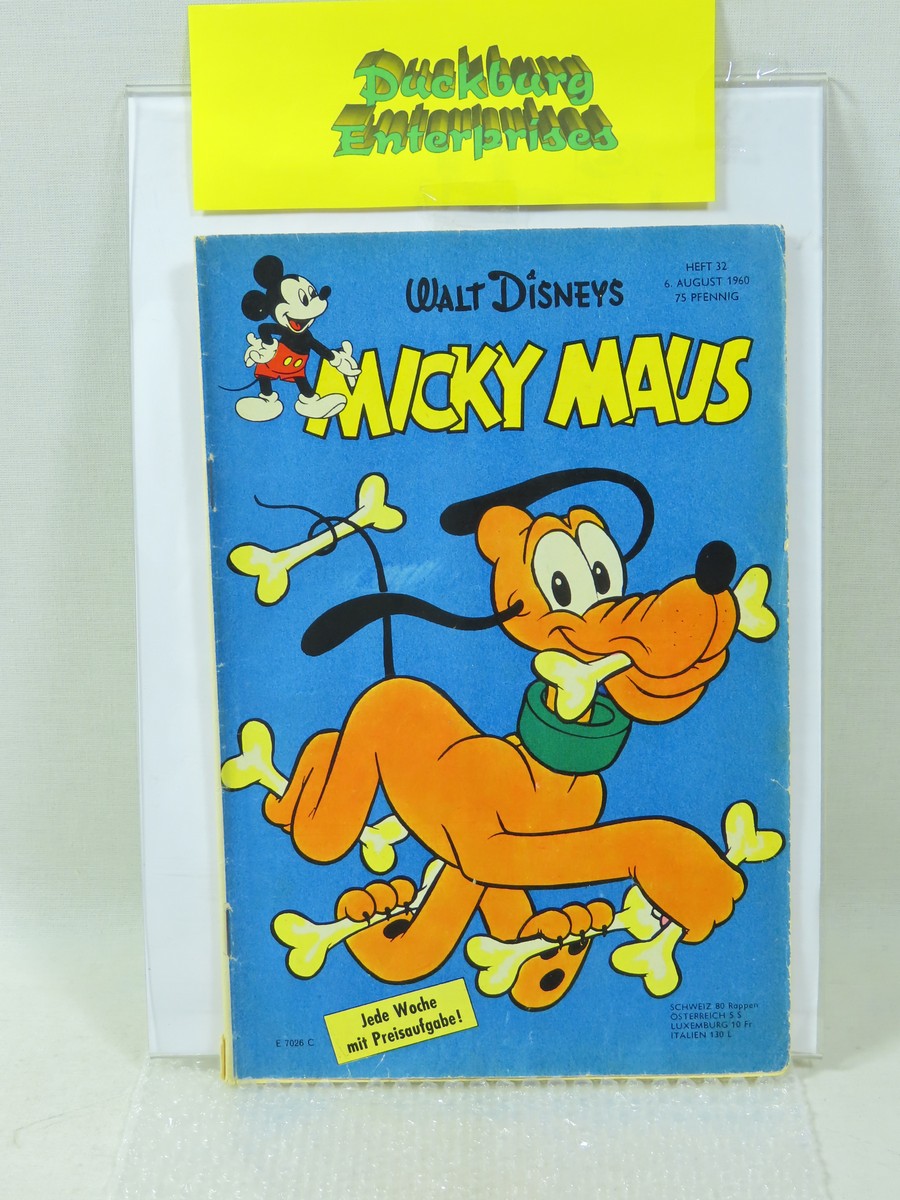 Micky Maus 1960/32 vom 6.8.1960  Ehapa im Zustand (2-3 oS, oSB  ). 157741