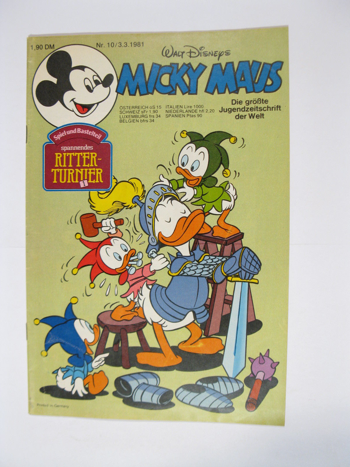 Micky Maus 1981/10 Originalheft vom 3.3.81 im Z (1-2). 77759 Micky Maus 1981/10 Originalheft vom 3.3.81 im Z (1-2). 77759