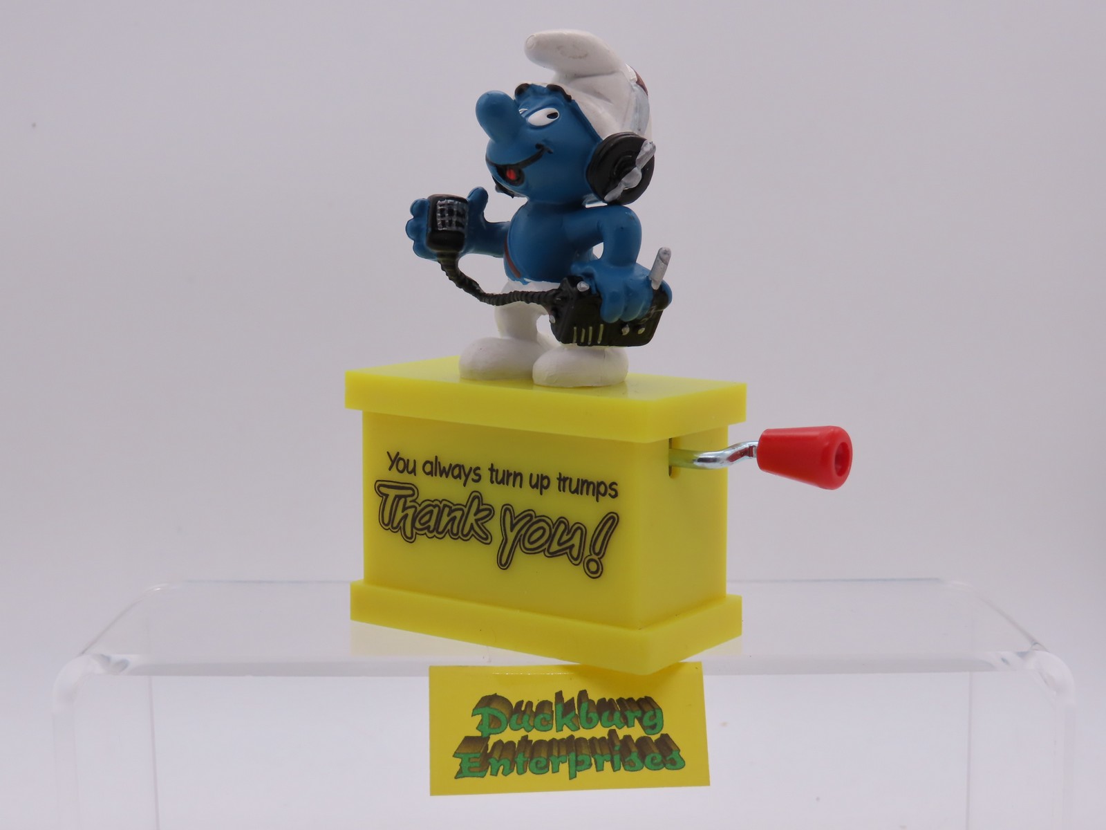 Spieluhr  CB Funker Schlumpf  smurf musicbox  SCHLEICH schtroumpf 177927