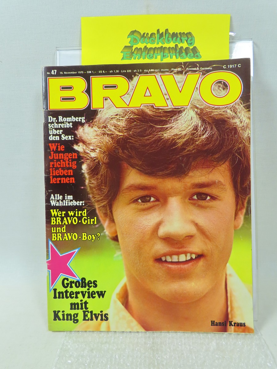 Bravo 1970 /47  vom 16.11.1970 H. Kraus, Monroes, Elvis, Kinks, P. March 159449