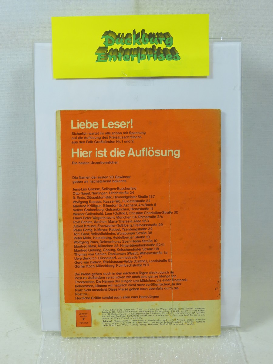 Falk Großband  Nr.    7  Lehning im Zustand (2-3). 158727