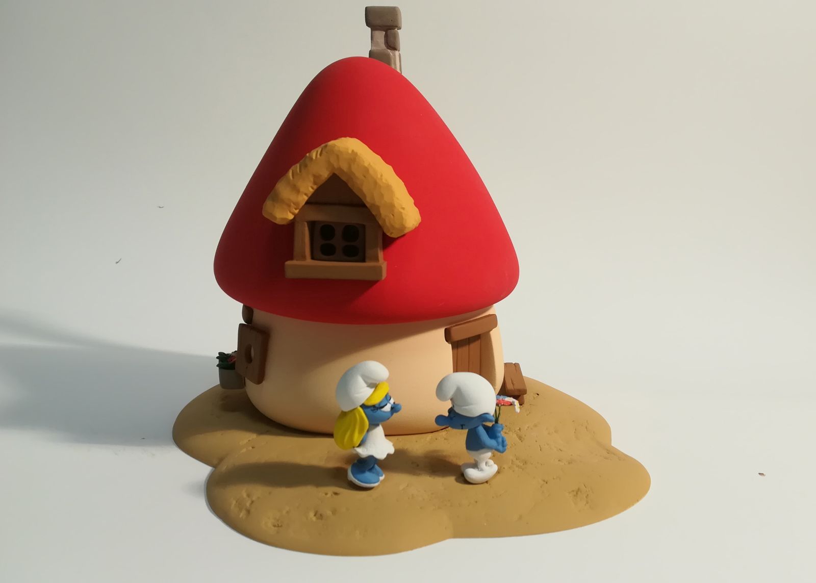 Kunstharz Ensemble Haus von Schlumpfine Fariboles resin smurf puffi Kunstharz Ensemble Haus von Schlumpfine Fariboles resin smurf puffi