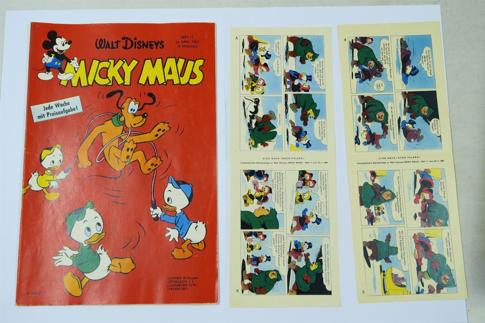 Micky Maus 1960/17 vom 23.4.60 Ehapa im Zustand (1-2/2). 143385 Micky Maus 1960/17 vom 23.4.60 Ehapa im Zustand (1-2/2). 143385