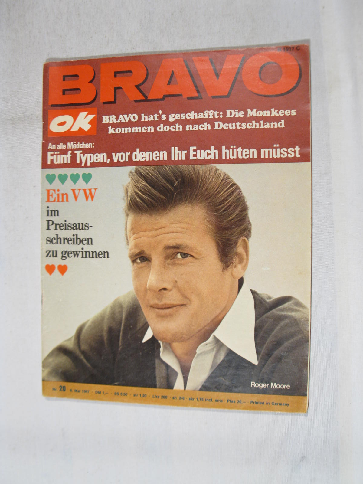 Bravo 1967/20 vom 8.5.1967 Roger Moore Manuela Monkees Udo Jürgens 116063 Bravo 1967/20 vom 8.5.1967 Roger Moore Manuela Monkees Udo Jürgens 116063