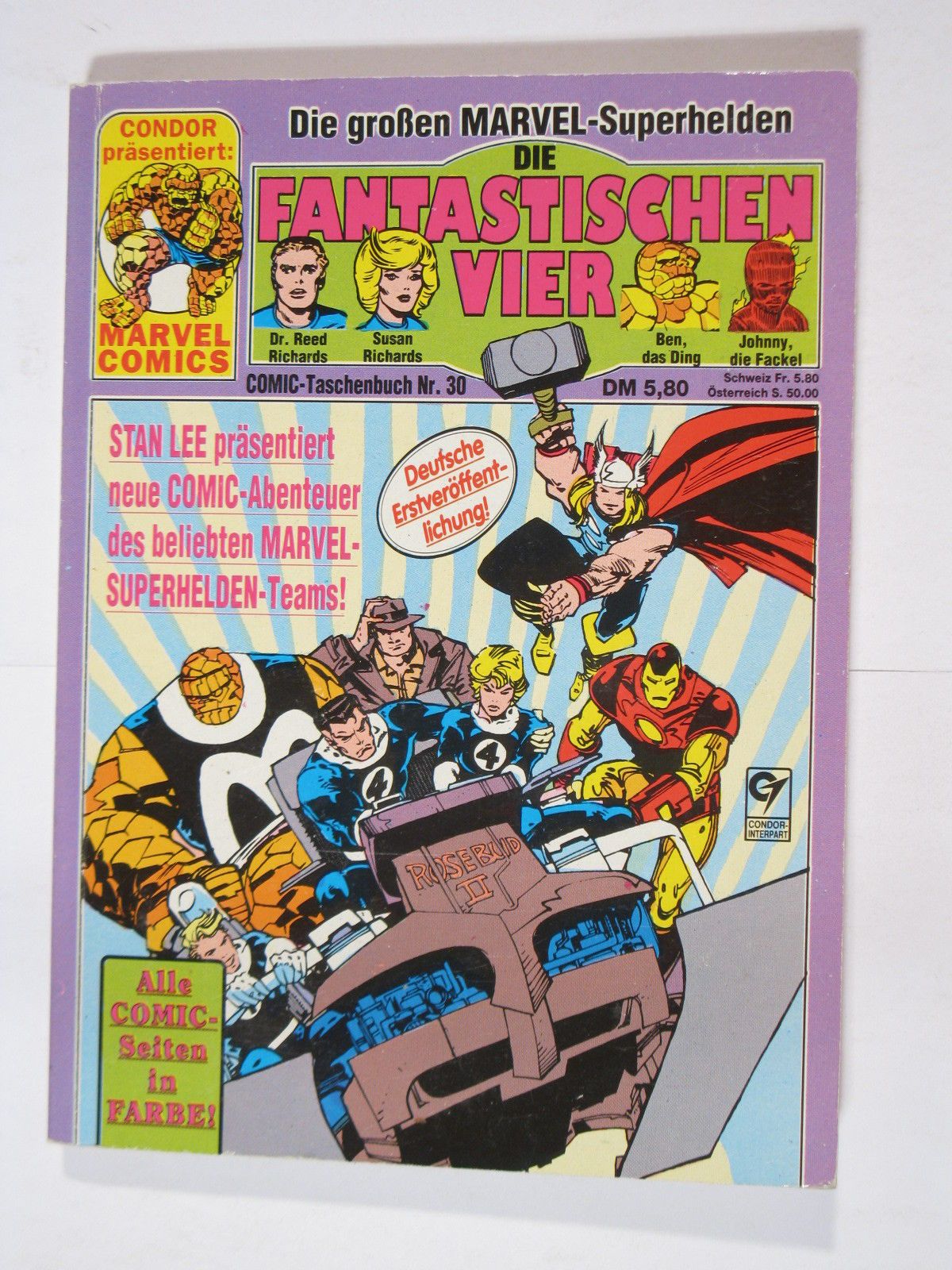 Fantastischen Vier Nr. 30 Marvel Condor Taschenbuch im Z (0-1/1). 80563 Fantastischen Vier Nr. 30 Marvel Condor Taschenbuch im Z (0-1/1). 80563