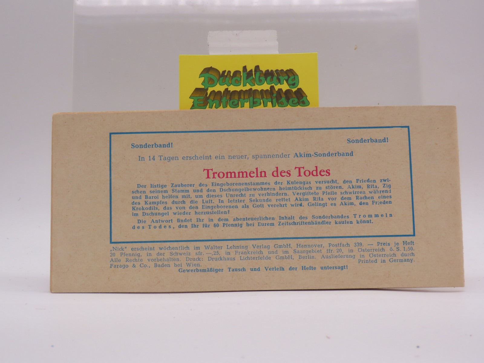 NICK   Nr.  11  Lehning Piccolo im Zustand (0-/0-1). 197395