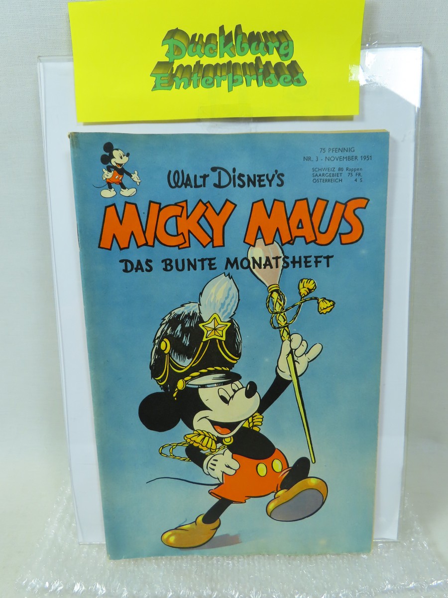 Micky Maus 1951/ 3 vom November 1951 Ehapa im Zustand (1-2). 199024 Micky Maus 1951/ 3 vom November 1951 Ehapa im Zustand (1-2). 199024