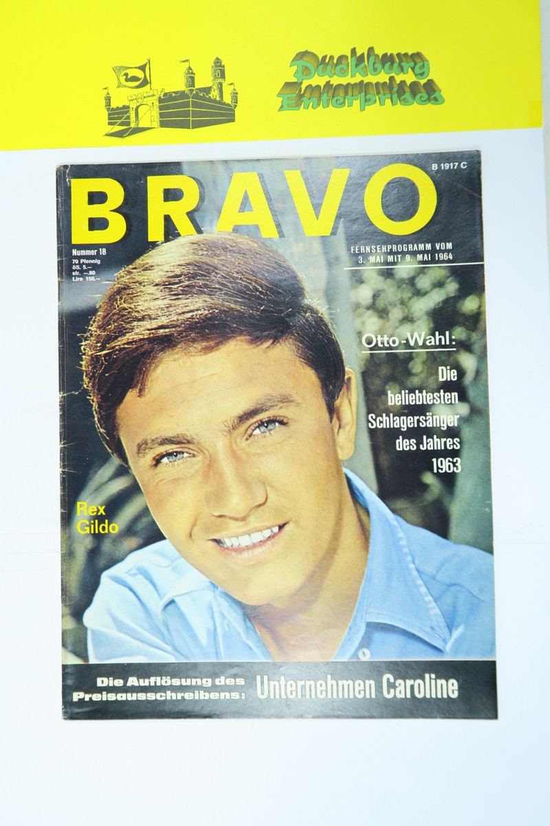 Bravo 1964 /18 vom 28.4.1964 Rex Gildo, Brad Harris, Pierre Brice, Th. Fritsch 159015 Bravo 1964 /18 vom 28.4.1964 Rex Gildo, Brad Harris, Pierre Brice, Th. Fritsch 159015
