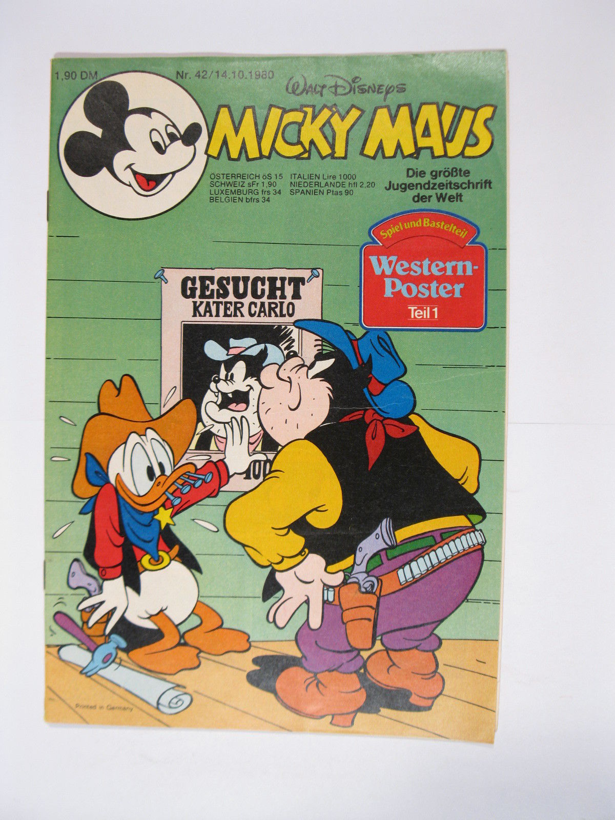 Micky Maus 1980/42 Originalheft vom 14.10.80 im Z (1). 77723 Micky Maus 1980/42 Originalheft vom 14.10.80 im Z (1). 77723