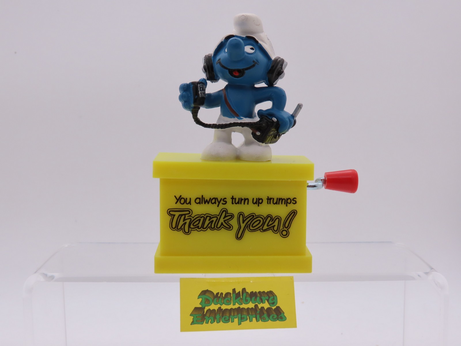 Spieluhr  CB Funker Schlumpf  smurf musicbox  SCHLEICH schtroumpf 177927