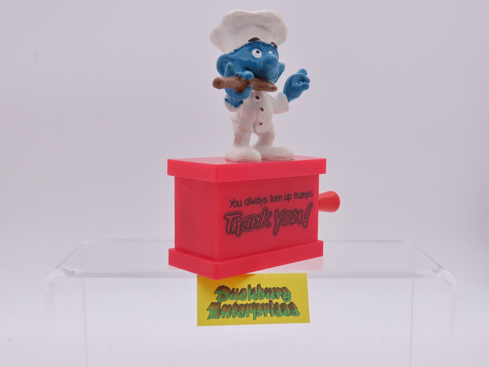 Spieluhr  Küchenchef Schlumpf  smurf musicbox  SCHLEICH schtroumpf 177921