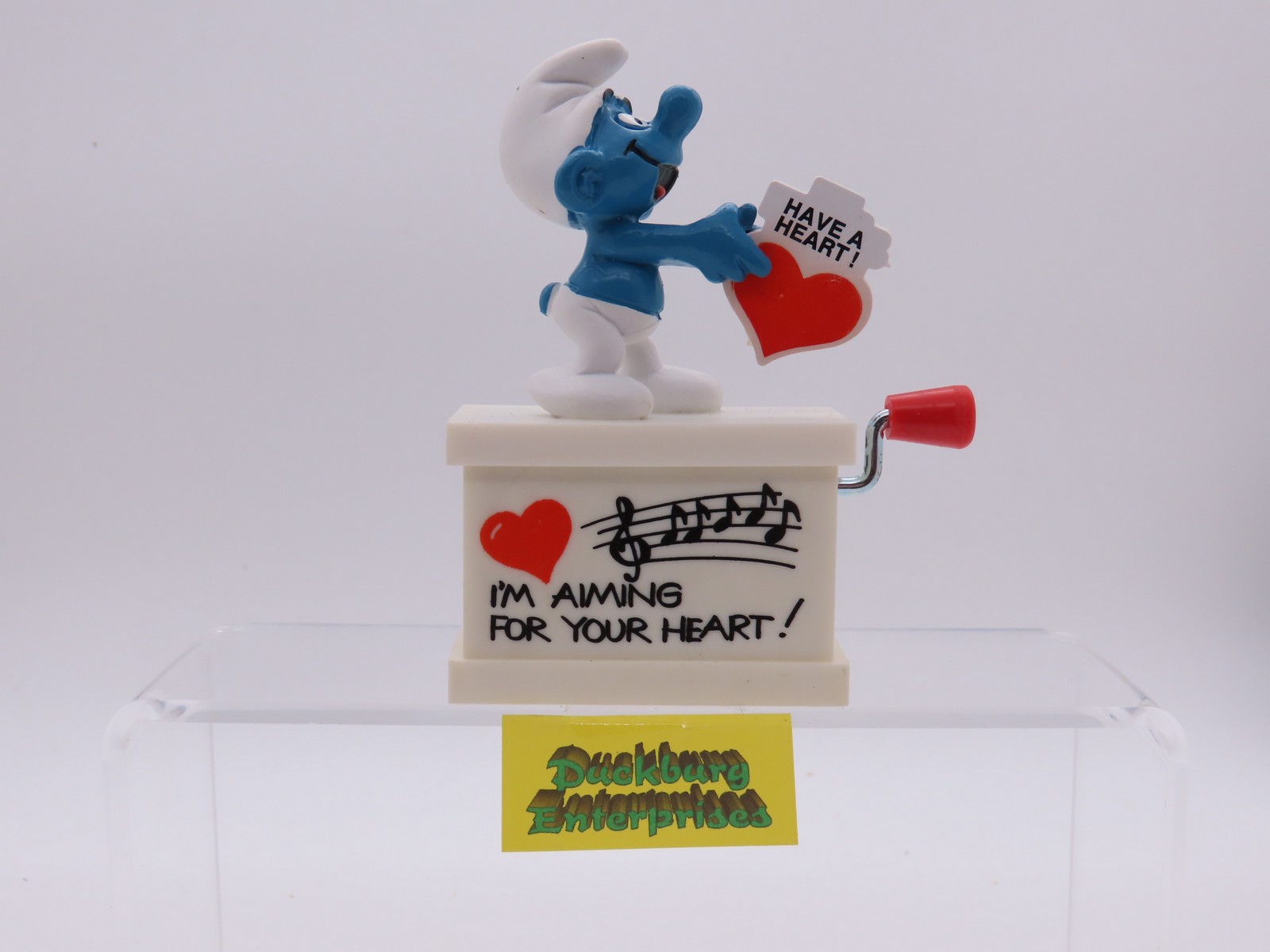 Spieluhr  Have a heart Schlumpf  smurf musicbox  SCHLEICH schtroumpf 177917