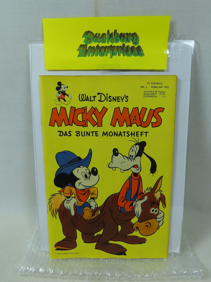 Micky Maus 1952/ 2 vom Februar 1952 Ehapa im Zustand (1/1-2 ). 199042 Micky Maus 1952/ 2 vom Februar 1952 Ehapa im Zustand (1/1-2 ). 199042