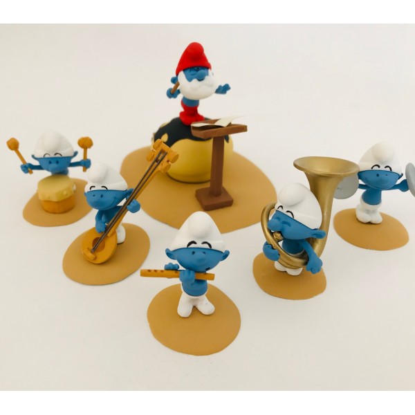 Kunstharz Ensemble Schlumpf Orchester Teil 1 Fariboles resin smurf puffi Kunstharz Ensemble Schlumpf Orchester Teil 1 Fariboles resin smurf puffi