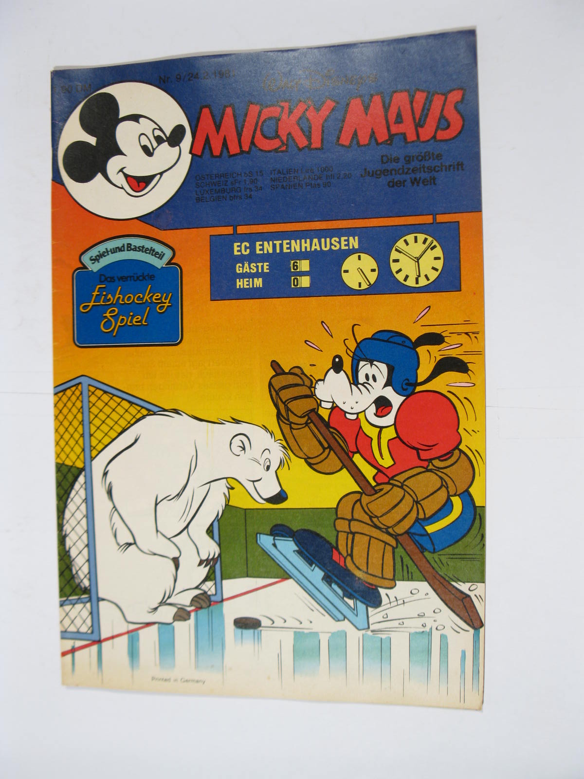Micky Maus 1981/ 9 vom 24.2.81 Ehapa im Z (1 mit Beilage ). 109829 Micky Maus 1981/ 9 vom 24.2.81 Ehapa im Z (1 mit Beilage ). 109829