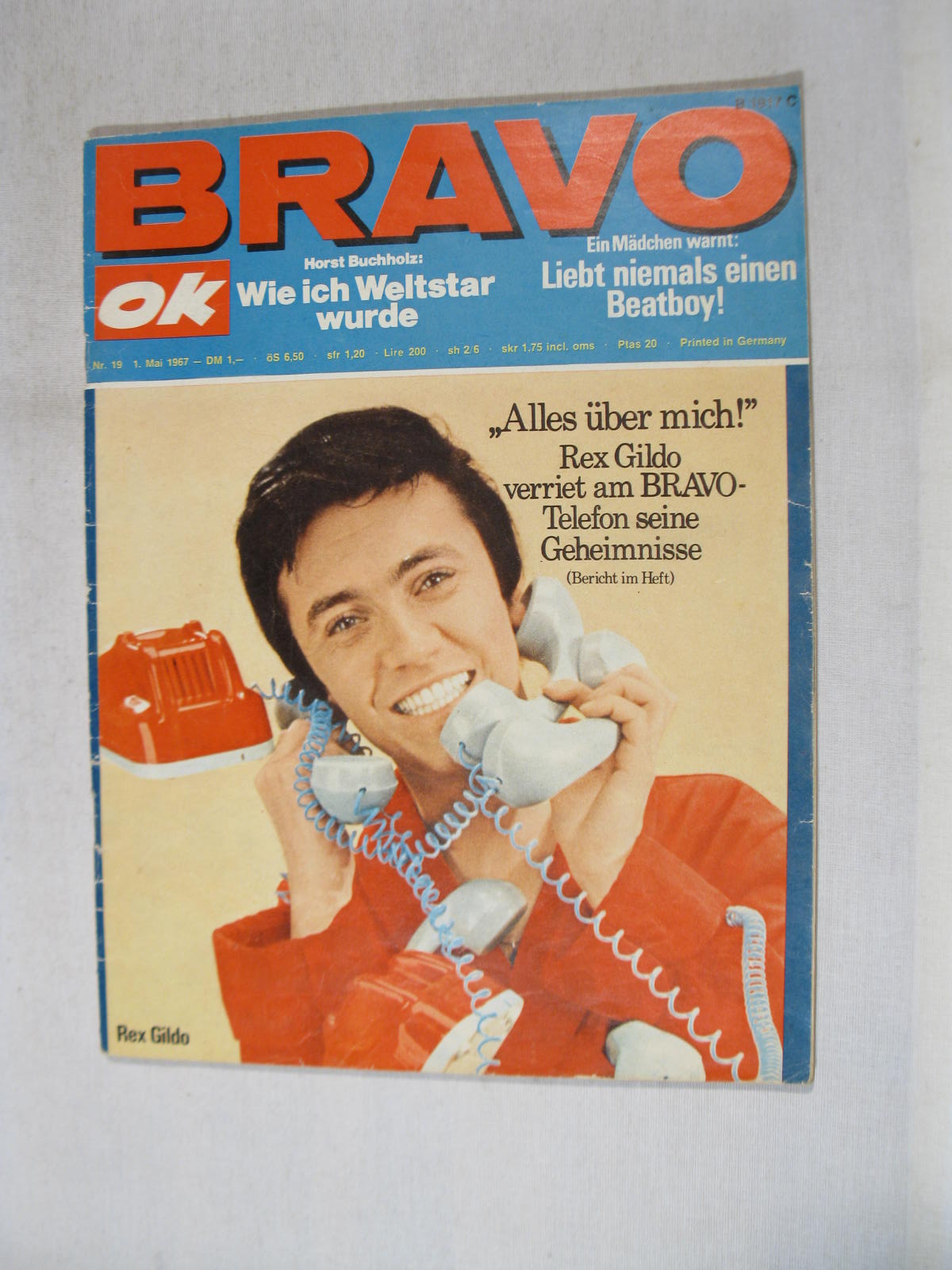 Bravo 1967/19 vom 1.5.1967 Rex Gildo Horst Buchholz Manuela 116047 Bravo 1967/19 vom 1.5.1967 Rex Gildo Horst Buchholz Manuela 116047