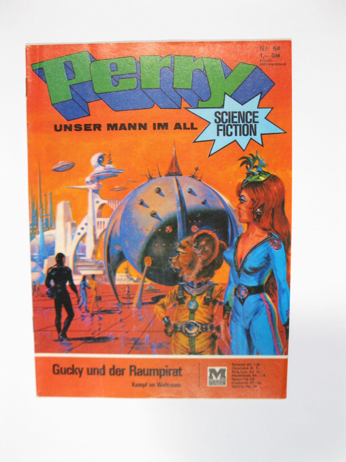 Perry Mann im All  Nr.   64  Moewig Verlag im Zustand (1/1-2). 73381 Perry Mann im All  Nr.   64  Moewig Verlag im Zustand (1/1-2). 73381