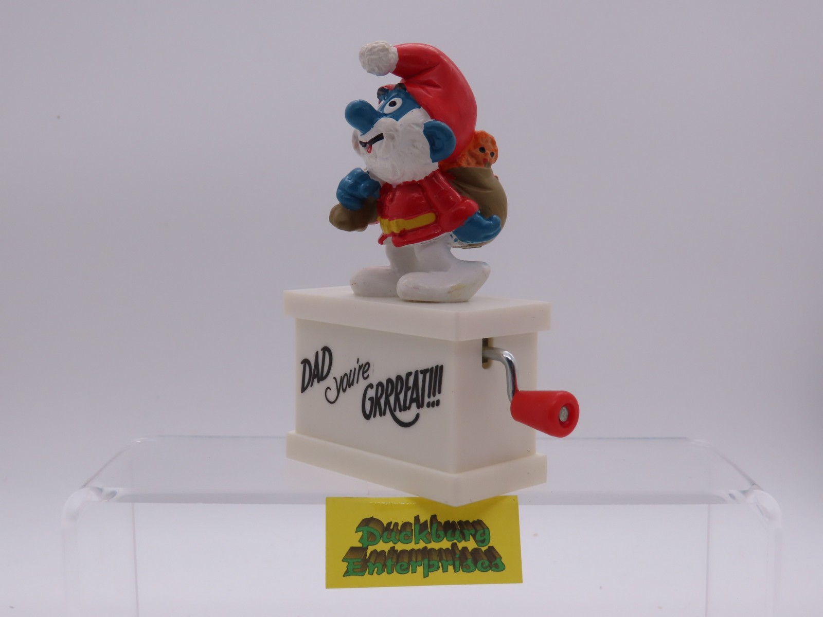 Spieluhr  Weih. Papa Schlumpf  smurf musicbox Dad SCHLEICH schtroumpf 177913