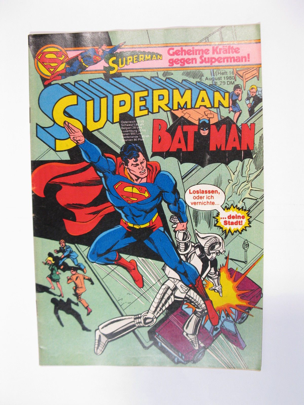 Superman Comic 1980/16 Ehapa Verlag im Zustand (1) 56246 Superman Comic 1980/16 Ehapa Verlag im Zustand (1) 56246