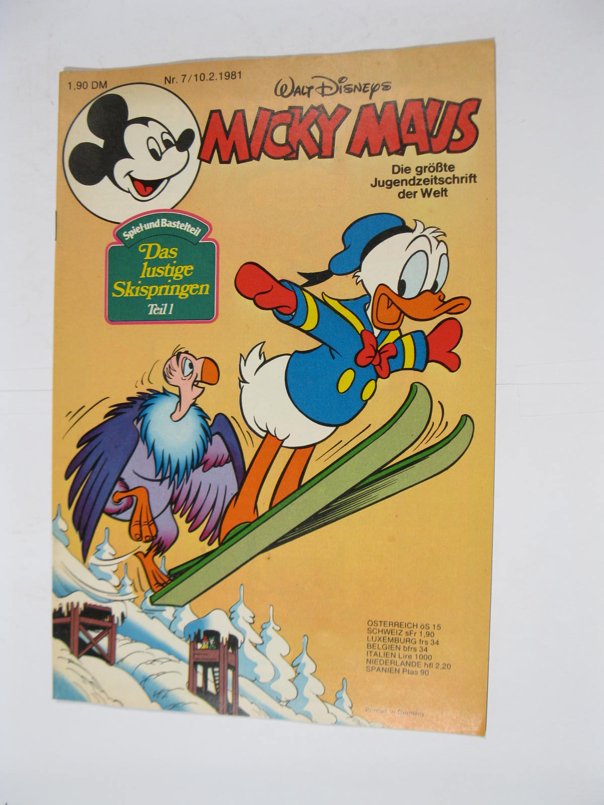 Micky Maus 1981/ 7 vom 10.2.81 Ehapa im Z (1-2 mit Beilage ). 109827 Micky Maus 1981/ 7 vom 10.2.81 Ehapa im Z (1-2 mit Beilage ). 109827