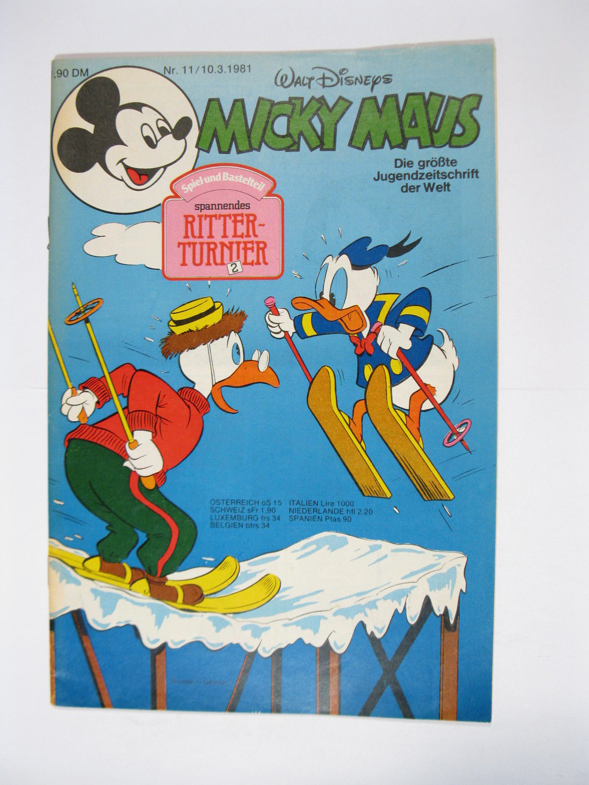 Micky Maus 1981/11  Originalheft vom 10.3.81 im Z (1-2). 77763