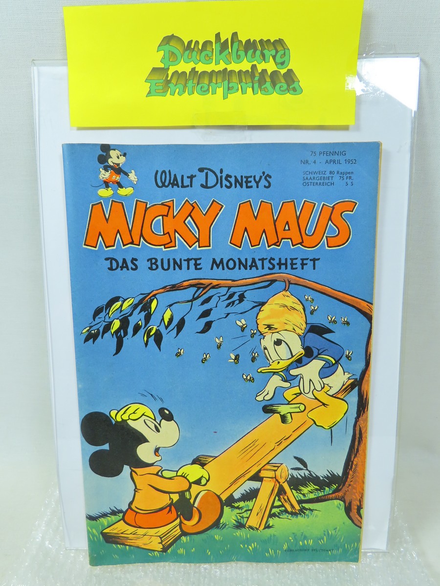 Micky Maus 1952/ 4 vom April 1952 Ehapa im Zustand (1-2). 199054 Micky Maus 1952/ 4 vom April 1952 Ehapa im Zustand (1-2). 199054