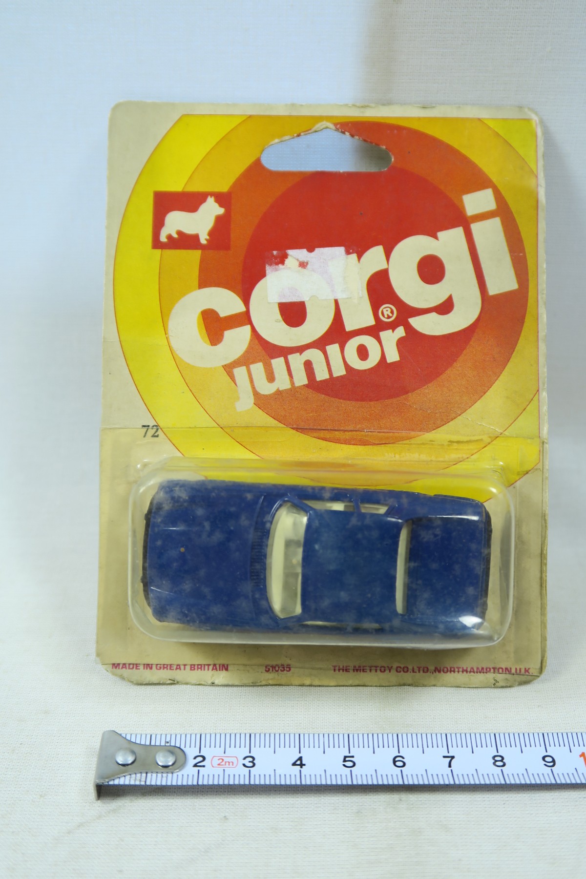 Corgi Junior Jaguar # 72 in blau von 1970 138707 Corgi Junior Jaguar # 72 in blau von 1970 138707