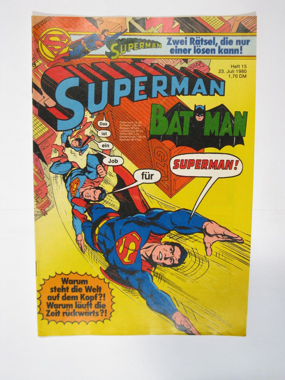 Superman Comic 1980/15 Ehapa im Zustand (1-2). 66829 Superman Comic 1980/15 Ehapa im Zustand (1-2). 66829