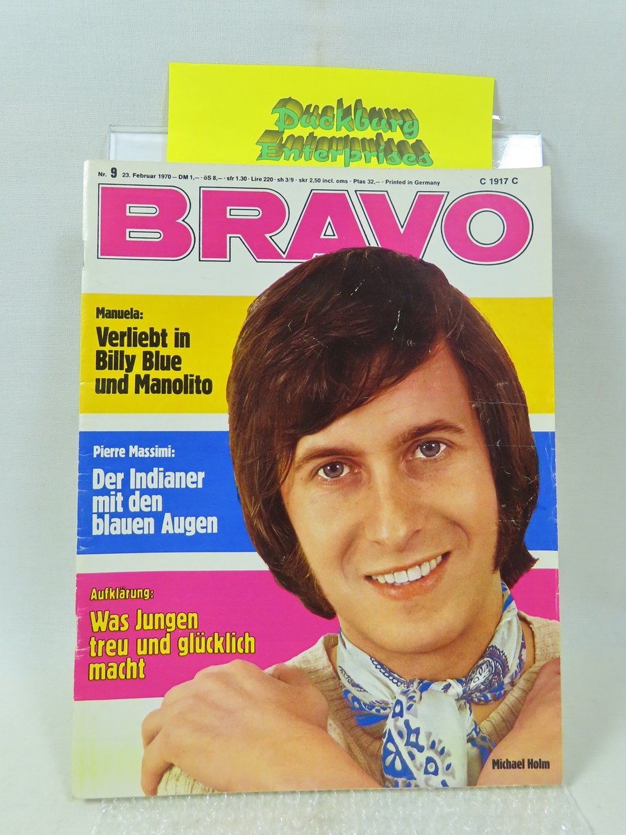 Bravo 1970 / 9 vom 23.2.1970 Michael Holm, Robert Fuller, Manuela, Heston 159405 Bravo 1970 / 9 vom 23.2.1970 Michael Holm, Robert Fuller, Manuela, Heston 159405