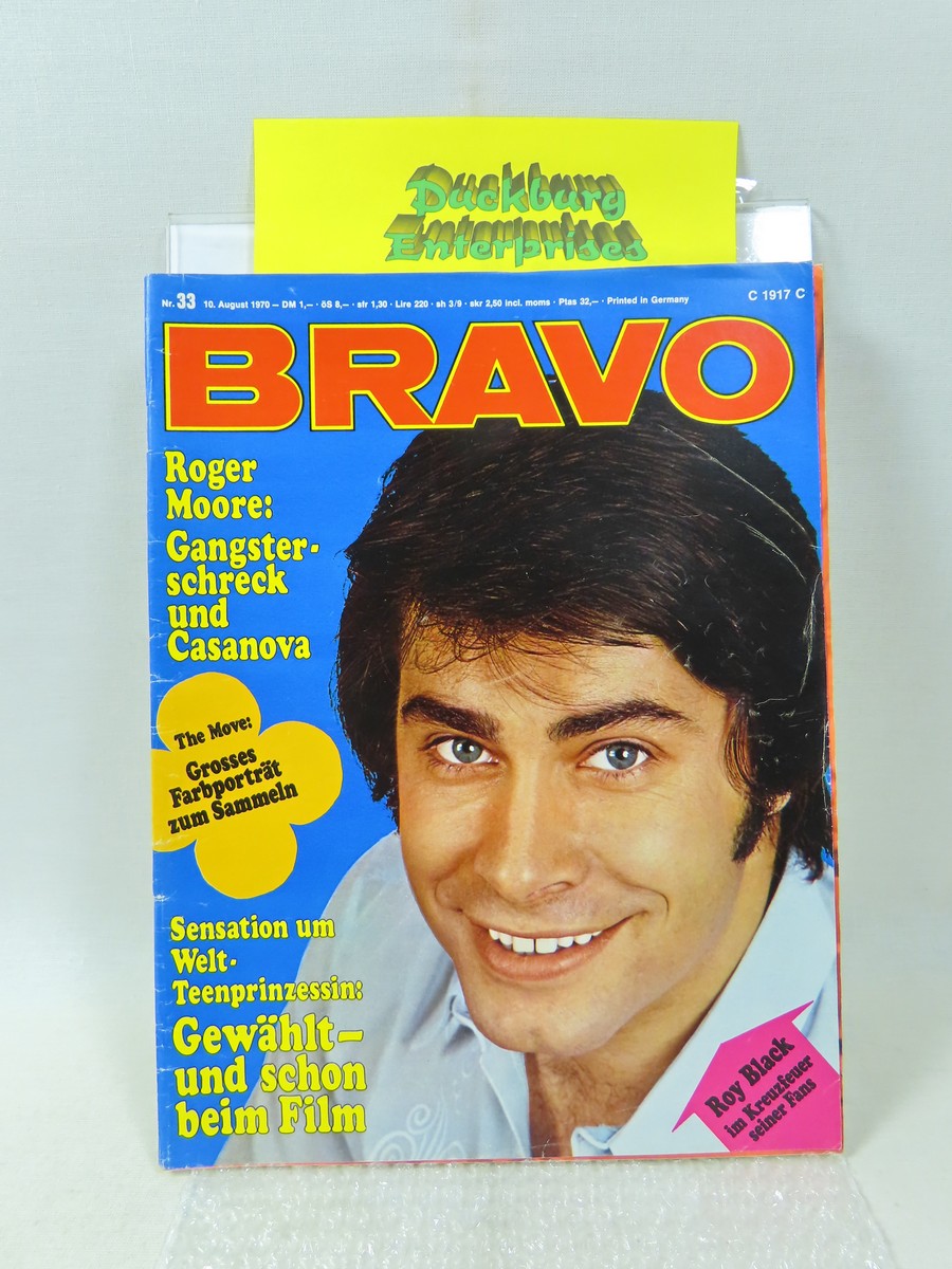 Bravo 1970 /33 vom 10.8.1970 Roy Black, Marc Slade, Roger Moore, Move 159435 Bravo 1970 /33 vom 10.8.1970 Roy Black, Marc Slade, Roger Moore, Move 159435