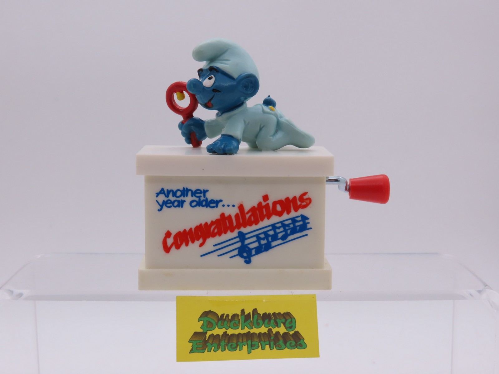 Spieluhr  Baby Schlumpf blau smurf musicbox  SCHLEICH schtroumpf 177915