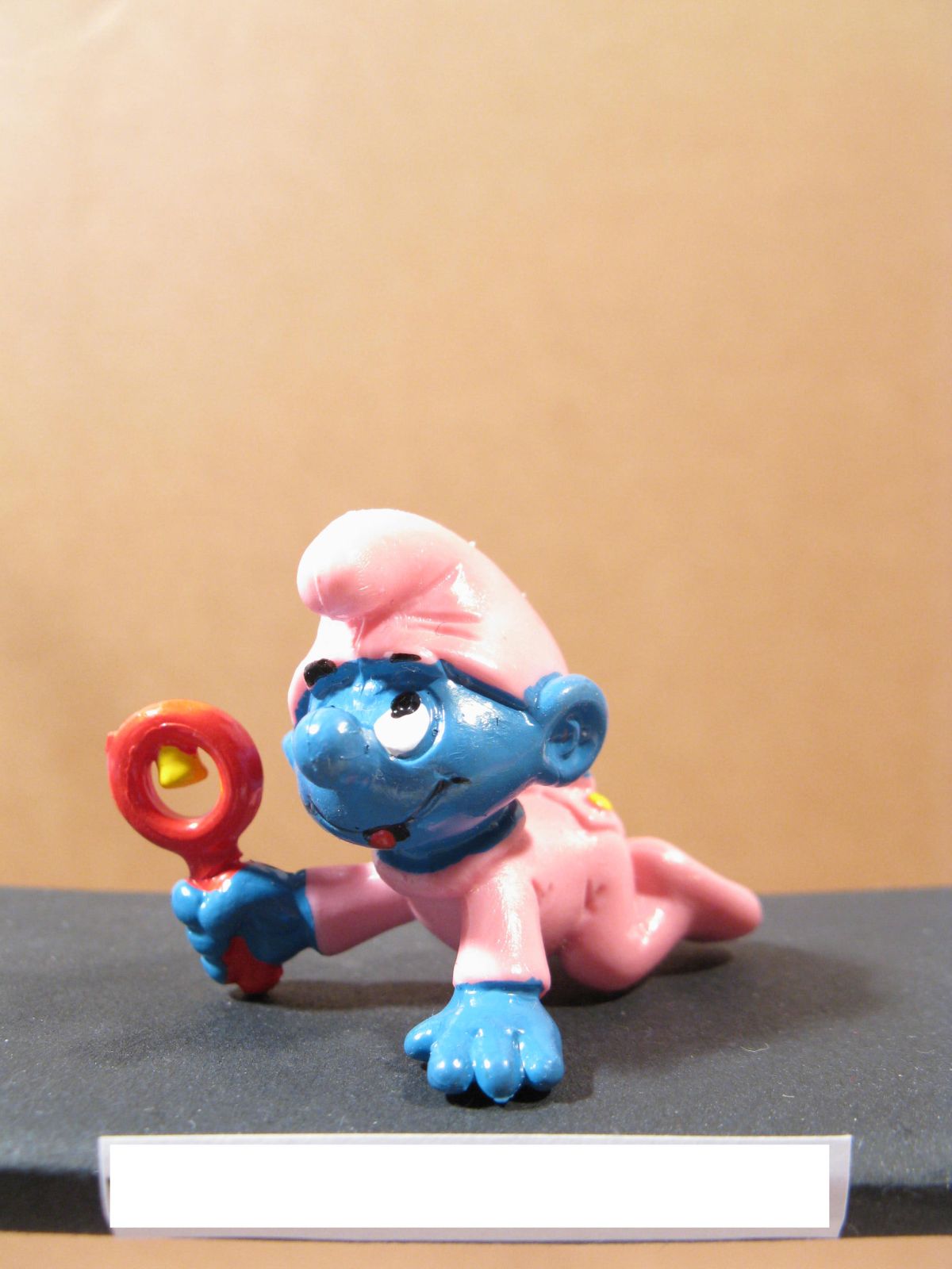 Baby Schlumpf rosa + Rassel Variante 184a  Schleich # 20202 smurf puffi schtroumpf 27671