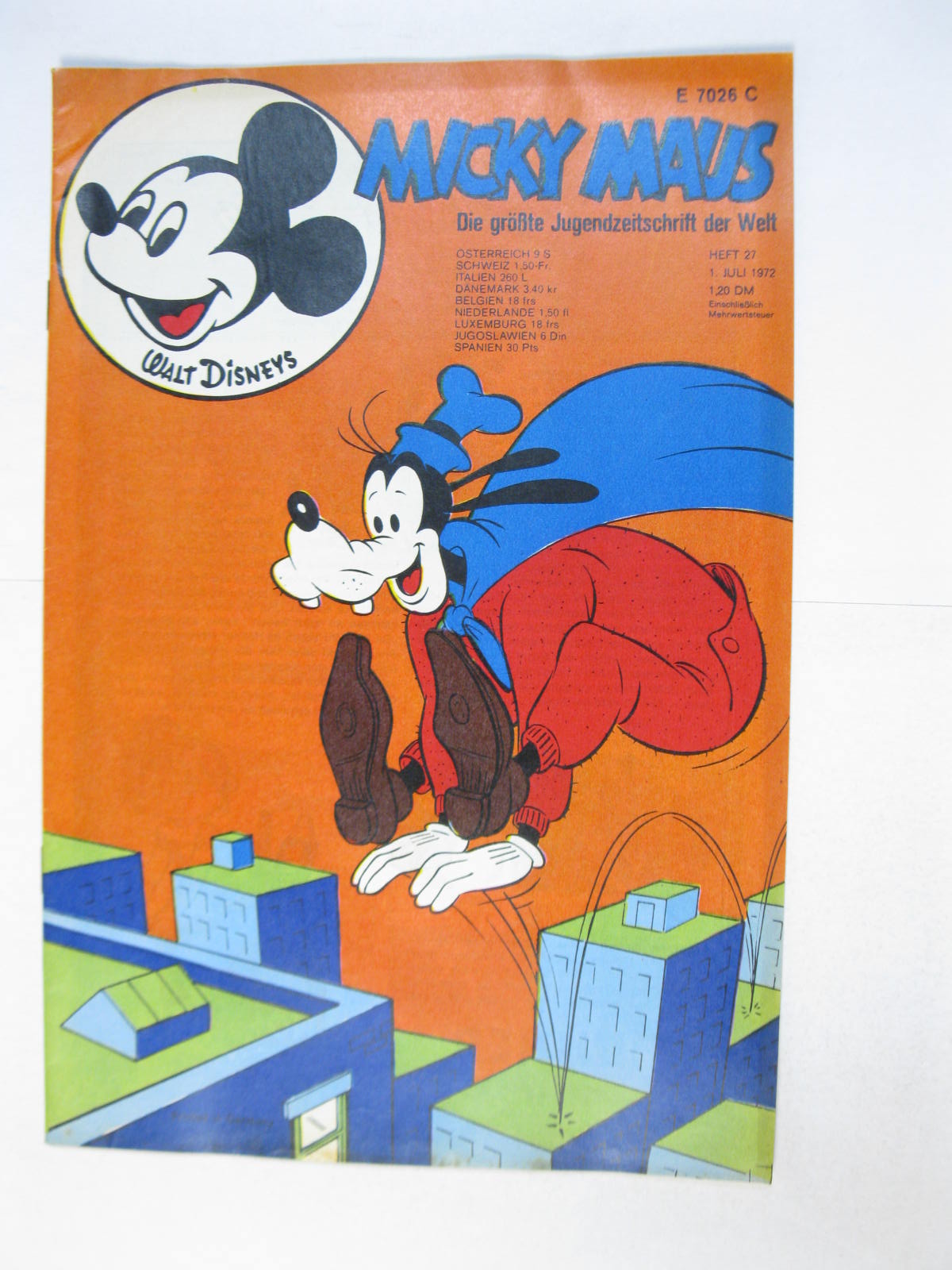 Micky Maus 1972/27  vom 1.7.72  Ehapa im Zustand (1-2). 126793 Micky Maus 1972/27  vom 1.7.72  Ehapa im Zustand (1-2). 126793