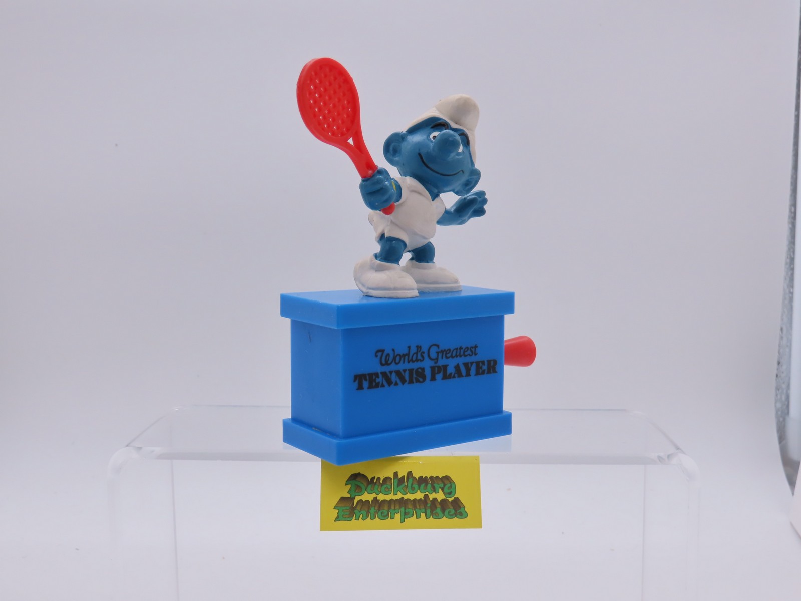Spieluhr  Tennis Schlumpf  smurf musicbox  SCHLEICH schtroumpf 177905