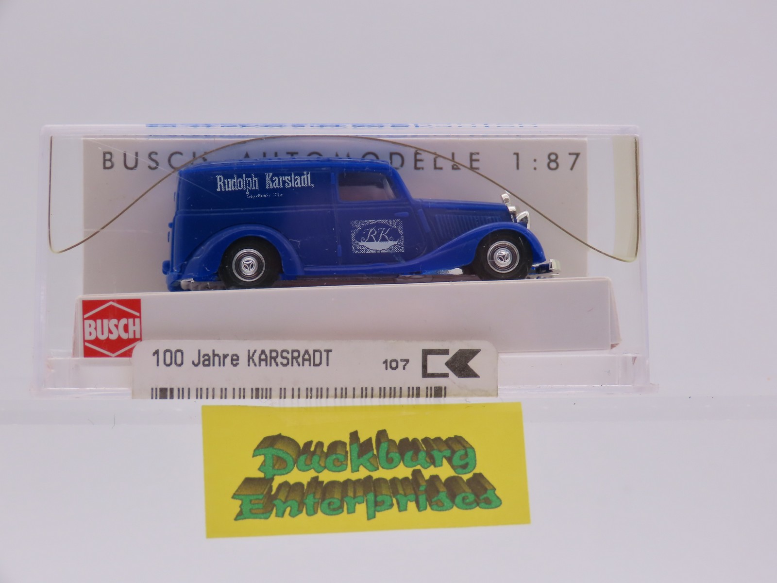 Busch x Mercedes Benz 170 V 100 Jahre Karstadt Werbe blau in OVP 1:87 187731 Busch x Mercedes Benz 170 V 100 Jahre Karstadt Werbe blau in OVP 1:87 187731