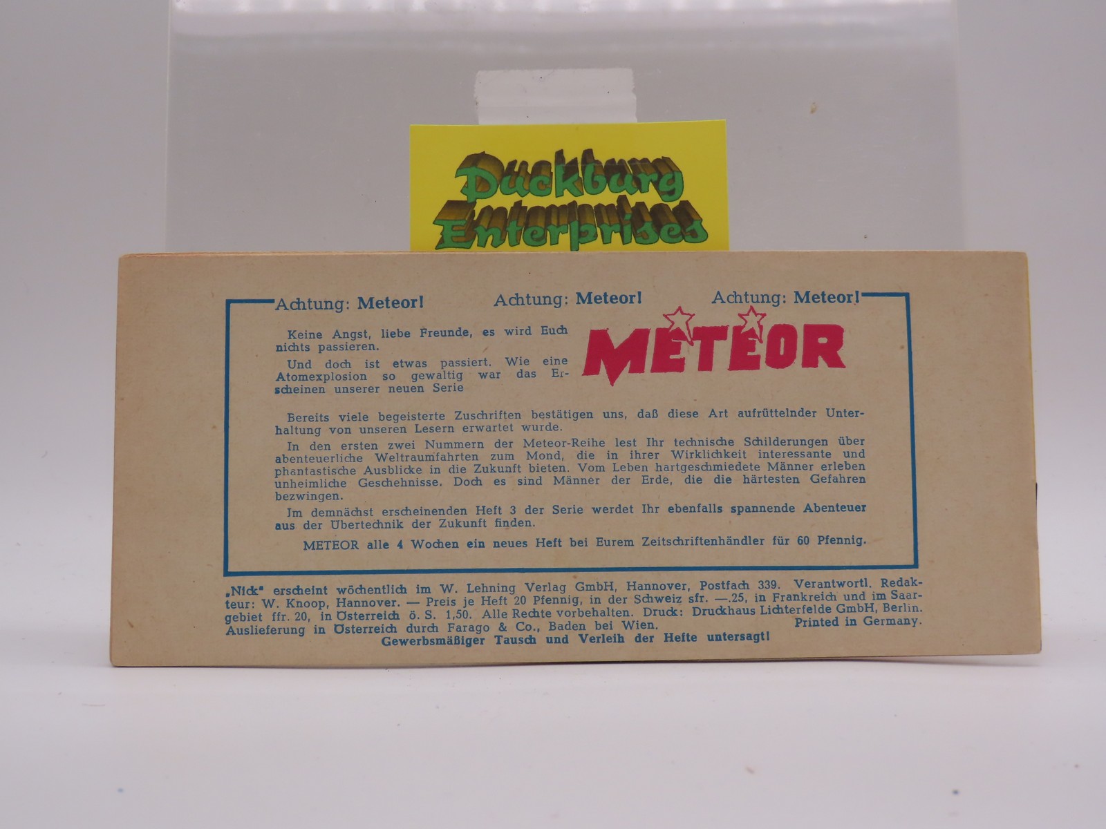 NICK   Nr.   5  Lehning Piccolo im Zustand (0-1). 197389