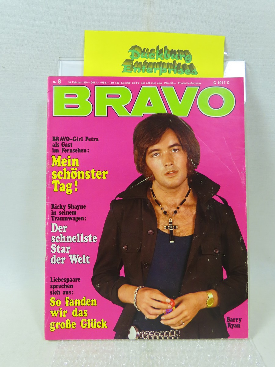 Bravo 1970 / 8 vom 16.2.1970 Barry Ryan, Linda Evans, Bonney, Creedance 159403 Bravo 1970 / 8 vom 16.2.1970 Barry Ryan, Linda Evans, Bonney, Creedance 159403