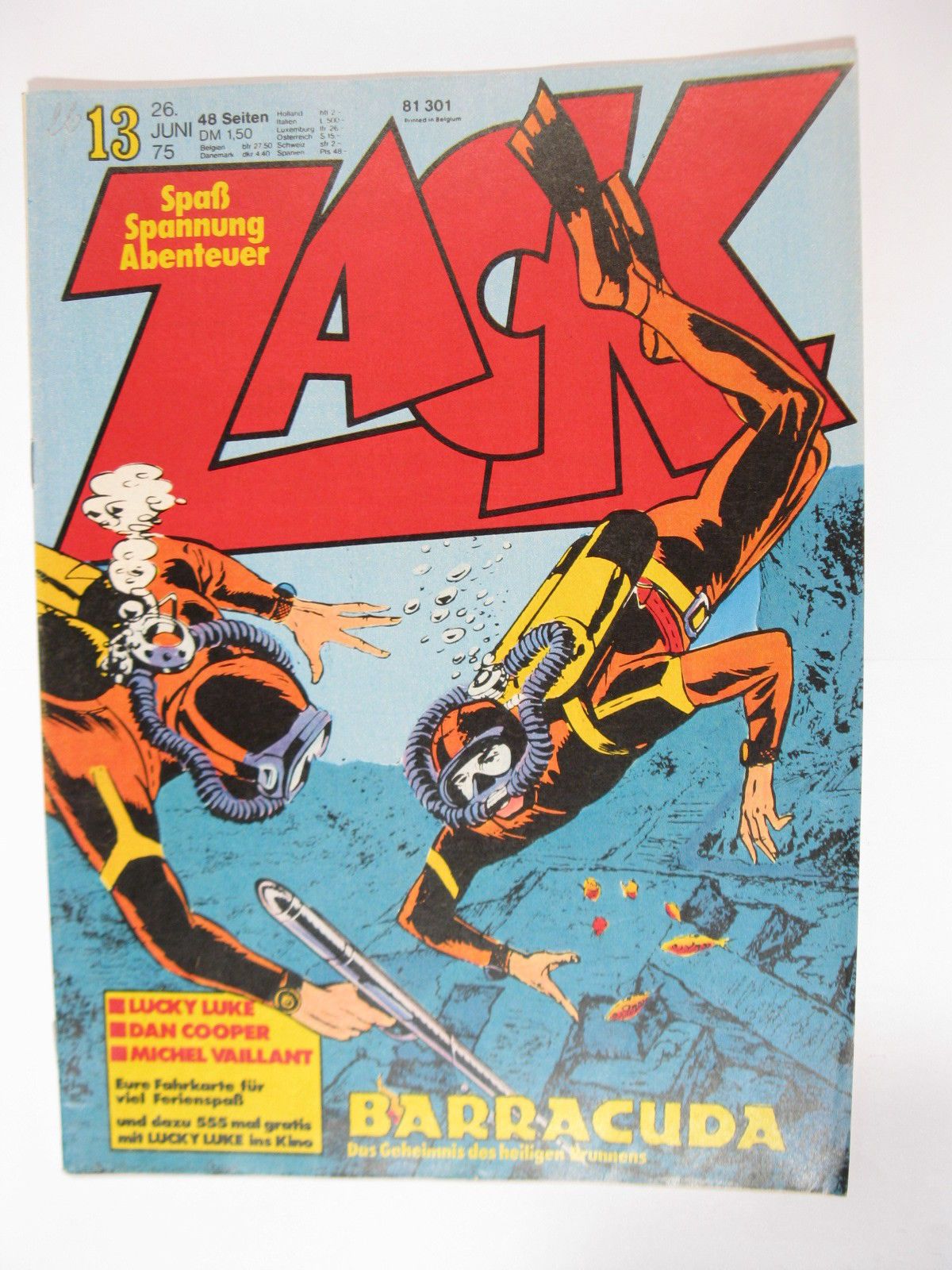 ZACK  Comic Nr. 75/13  Koralle Vlg. im Zustand (1 NZ). 78631 ZACK  Comic Nr. 75/13  Koralle Vlg. im Zustand (1 NZ). 78631